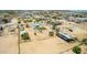Aerial view of property and mature trees with large backyard at 28213 N Holly Rd, San Tan Valley, AZ 85143