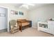 Bedroom with beige walls, carpeted floor, and ceiling fan and furniture at 28213 N Holly Rd, San Tan Valley, AZ 85143