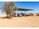 Large vehicle shelter for RV and trucks, perfect for equipment storage at 28213 N Holly Rd, San Tan Valley, AZ 85143