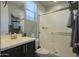 Modern bathroom with glass-enclosed shower and stylish vanity at 3841 E Oxford Ln, Gilbert, AZ 85295