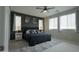 Stylish primary bedroom with a plush bed, neutral tones, and ample natural light at 3841 E Oxford Ln, Gilbert, AZ 85295