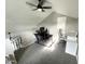 Upstairs bedroom featuring vaulted ceiling and dedicated office space at 4901 S Calle Los Cerros Dr # 206, Tempe, AZ 85282