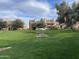 Expansive green space with picnic tables and umbrellas for residents to relax and enjoy at 4901 S Calle Los Cerros Dr # 206, Tempe, AZ 85282