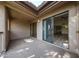 Expansive balcony with sliding glass doors to the interior, providing seamless indoor/outdoor living at 9450 N 94Th Pl # 215, Scottsdale, AZ 85258