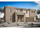 Stunning two-story home featuring modern architecture and drought-resistant landscaping at 18516 W Tohono Dr, Goodyear, AZ 85338