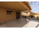 Cozy covered patio with outdoor seating, ideal for enjoying the desert landscape at 3896 E Aragonite Ln, San Tan Valley, AZ 85143