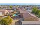 Aerial shot of a backyard with a beautiful pool and ample space for outdoor activities at 43524 W Bailey Dr, Maricopa, AZ 85138