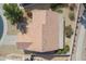 Aerial view of the home's roof, showing its shape and materials at 6450 S Windstream Pl, Chandler, AZ 85249