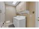 Well-equipped laundry room featuring a modern washer and dryer and ample storage at 1774 E Tyson St, Gilbert, AZ 85295