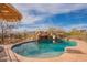 Beautiful pool featuring a rock waterfall slide at 3086 N Herrala Way, Apache Junction, AZ 85119