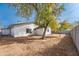 Backyard featuring mature trees providing shade, with a partial view of the house's back exterior at 8920 N 56Th Ave, Glendale, AZ 85302