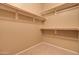 Walk-in closet featuring built-in shelving and plush carpeting at 12326 N Lang Rd, Florence, AZ 85132