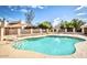 A refreshing community pool offers a vibrant and inviting outdoor space for relaxation and recreation at 2140 E Rosarita Dr, Tempe, AZ 85281