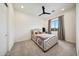 Bedroom with neutral color palette featuring a ceiling fan and window with view at 29348 N Clear Ridge Rd, Rio Verde, AZ 85263