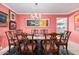 Formal dining area with a chandelier, table, and upholstered chairs at 3279 E Selma Hwy, Casa Grande, AZ 85194