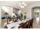 Open-concept dining room with a large table and view of the staircase and living area at 3416 E Blue Ridge Pl, Chandler, AZ 85249