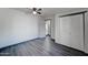 Bedroom features wood-look floors, neutral paint and ceiling fan at 3714 E Polk St, Phoenix, AZ 85008