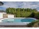 Inviting backyard pool featuring cool blue water, privacy landscaping, and sunny skies at 4307 E Turney Ave, Phoenix, AZ 85018