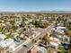 Wide aerial view of a lush suburban neighborhood showcasing tree-lined streets and mountain views at 4702 E Monte Cristo Ave, Phoenix, AZ 85032