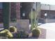 Community signage with a desert landscape, surrounded by cacti and desert plants, for a Southwestern feel at 5735 E Mcdowell Rd # 447, Mesa, AZ 85215