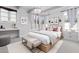 Bright main bedroom with white walls, a chandelier, and soft textures to promote comfort at 1610 W Wilshire Dr, Phoenix, AZ 85007