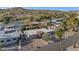 An aerial view of a home with a red tile roof nestled in a desert landscape and mountain views at 17309 E Rosita Dr, Fountain Hills, AZ 85268