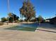 Outdoor pickleball court surrounded by mature trees, offering a recreational space for residents to enjoy at 2205 E Linda Ct, Phoenix, AZ 85022