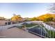 Stunning aerial view of the backyard with a pool, lush landscaping, and a privacy fence, providing a serene outdoor escape at 2226 E Parkside Ln, Phoenix, AZ 85024