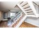 Staircase area featuring wooden steps and modern decor at 5094 N 83Rd St, Scottsdale, AZ 85250