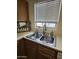 Stainless-steel kitchen sink with window and natural light at 5518 E Lindstrom Ln # 3012, Mesa, AZ 85215