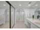 Bright bathroom with dual sinks, a shower, a tub, recessed lighting, and and mirrors at 6315 E Kelton Ln, Scottsdale, AZ 85254