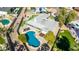 Aerial view of the backyard featuring pool, hot tub, desert landscaping, and a putting green, perfect for outdoor fun at 6420 N 85Th Pl, Scottsdale, AZ 85250