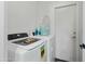 A clean, well-lit laundry room features modern appliances and storage, making laundry tasks efficient at 6420 N 85Th Pl, Scottsdale, AZ 85250