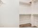 A spacious walk-in closet featuring built-in shelving and ample storage space at 6640 W Honeysuckle Dr, Phoenix, AZ 85083