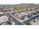 An aerial view of the neighborhood showcases the home's prime location on a corner lot at 7609 W Whitehorn Trl, Peoria, AZ 85383