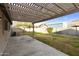 Covered patio, concrete flooring, and a view of the backyard create a perfect space for outdoor entertaining at 8434 E Natal Cir, Mesa, AZ 85209