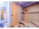 This recently renovated bathroom features a modern tile shower at 10720 E Sahuaro Dr, Scottsdale, AZ 85259