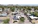 Aerial view of home showcasing desert landscaping, RV parking, and solar panels at 1102 E Brown St, Phoenix, AZ 85020