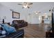 Open living area with luxury vinyl plank flooring, comfortable furniture, and lots of light at 1102 E Brown St, Phoenix, AZ 85020