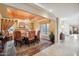 Dining room area with chandelier, picture window, and views of the entryway at 5827 E Sanna St, Paradise Valley, AZ 85253