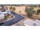 Aerial shot of a residential area showing houses, a street, and a community park nearby at 1438 S 30Th St, Mesa, AZ 85204