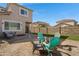 Inviting backyard with a fire pit, seating area, and lush turf perfect for entertaining at 1576 E Jasper Ct # E, Gilbert, AZ 85296