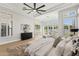 Main bedroom with sitting area, dresser and plantation shutters offering plenty of light at 253 W Malibu Dr, Chandler, AZ 85248