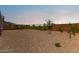 Backyard features gravel landscaping, mature trees, and a perimeter privacy wall at 27366 W Escuda Dr, Buckeye, AZ 85396