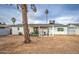 Wide backyard showcasing a patio cover, mature trees, and a fence line offering both privacy and shade at 3915 E Hillery Dr, Phoenix, AZ 85032