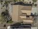 Bird's-eye view of a tile roof home and private desert landscaping at 5450 N Globe Dr, Eloy, AZ 85131