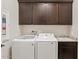 Functional laundry room featuring Samsung washer and dryer at 7717 W Noble Prairie Way, Florence, AZ 85132