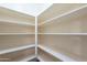This walk-in pantry features a large size with multiple shelves for storage and organization at 1737 E Azalea Dr, Gilbert, AZ 85298