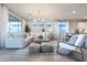 Open-concept living room with large windows, comfortable seating, and stylish chandelier at 19201 W Missouri Ave, Litchfield Park, AZ 85340