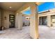 Charming courtyard with modern design, providing a welcoming entrance to the residence at 19912 E Natalie Way, Queen Creek, AZ 85142